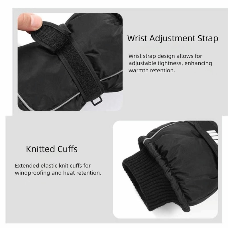 Touch Screen Winter Gloves, Warm Cotton Oxford Gloves for Outdoor Cycling Skiing