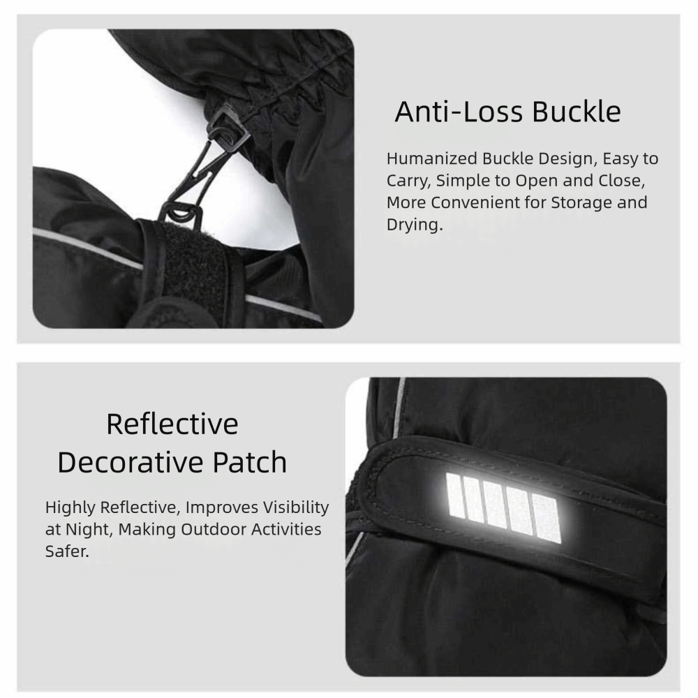 Touch Screen Winter Gloves, Warm Cotton Oxford Gloves for Outdoor Cycling Skiing