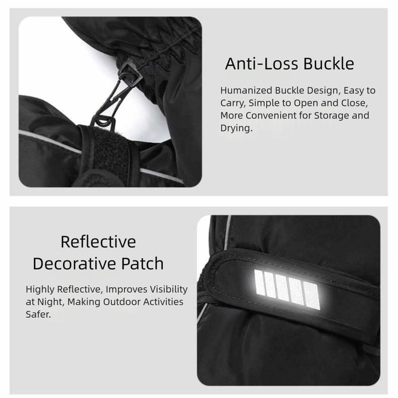 Touch Screen Winter Gloves, Warm Cotton Oxford Gloves for Outdoor Cycling Skiing