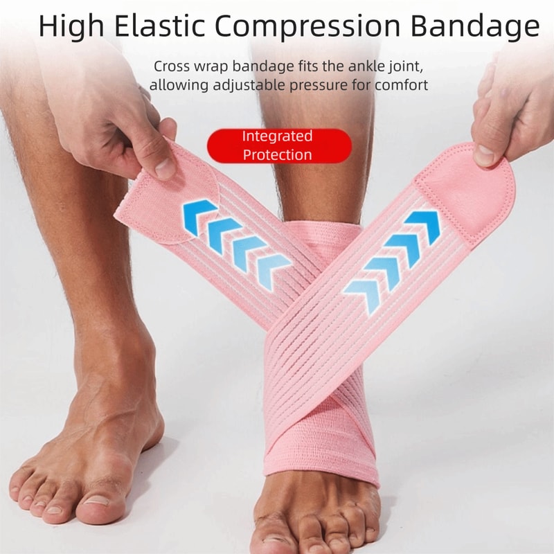 High Elastic Pain Relief Sport Ankle Brace with Adjustable Strap, Breathable Compression Socks for Sprain