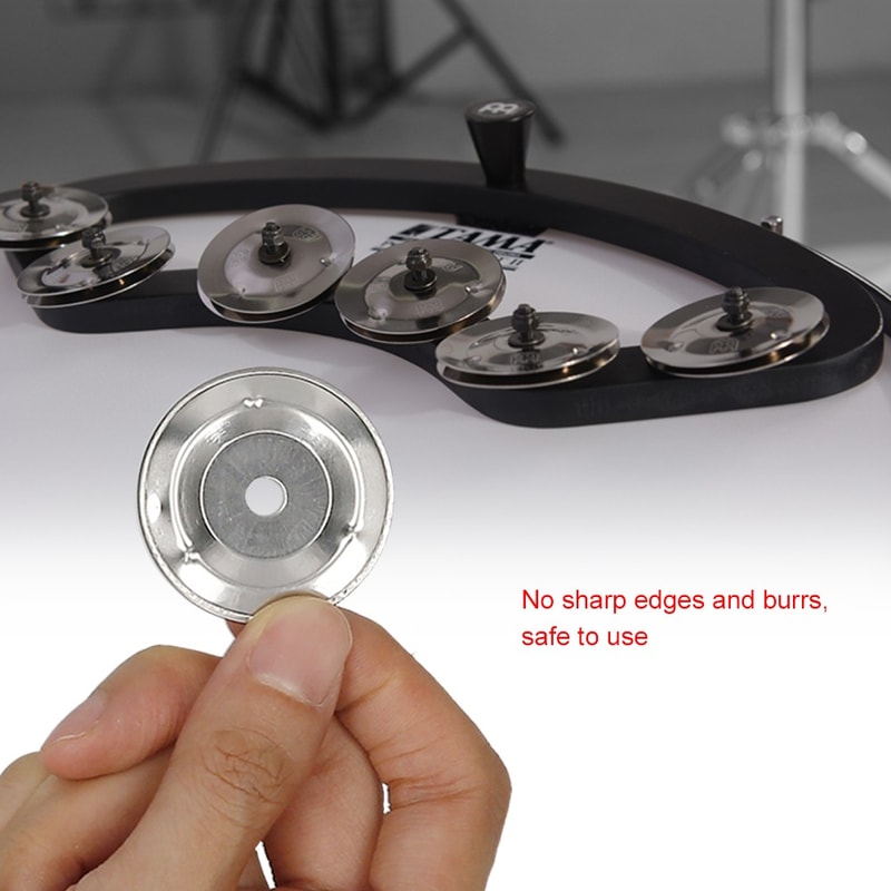 Double Row Tambourine Jingle Ring, Stainless Steel Drum Cymbal Ring