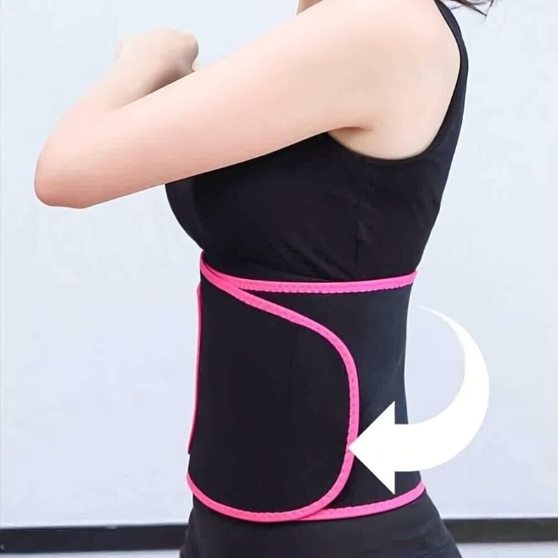 Elastic Fat Burning Waist Belt New Silver Ion Slimming Sweat Tummy Trimmer For Men And Women Adjust 1
