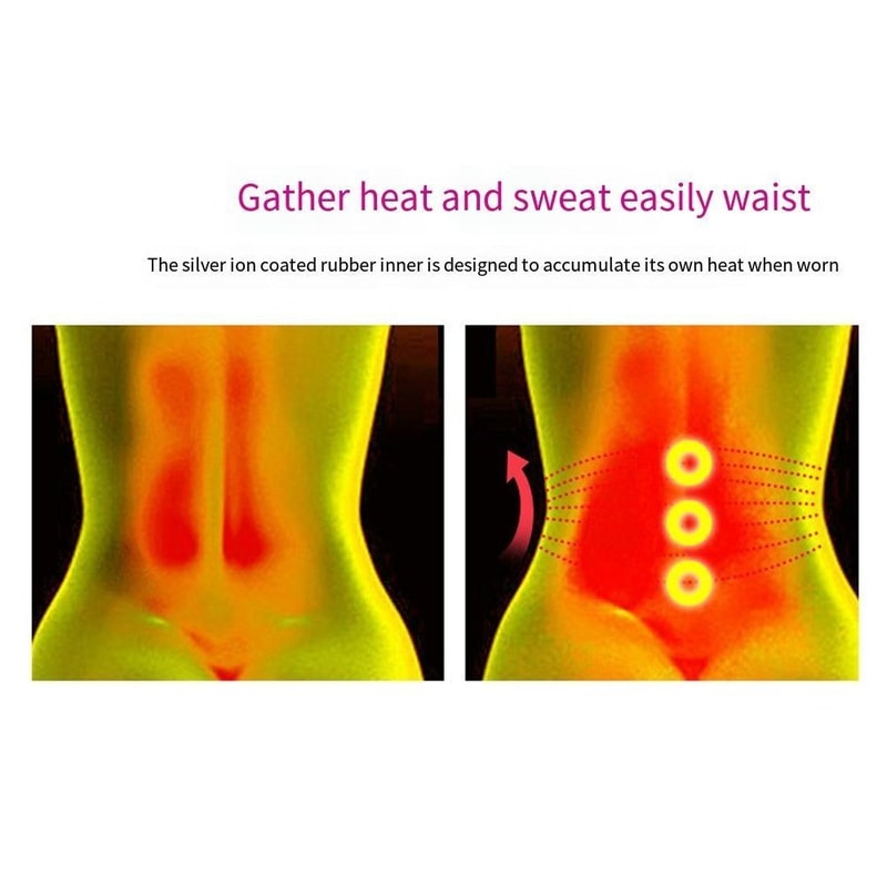 Elastic Fat Burning Waist Belt New Silver Ion Slimming Sweat Tummy Trimmer For Men And Women Adjust 2