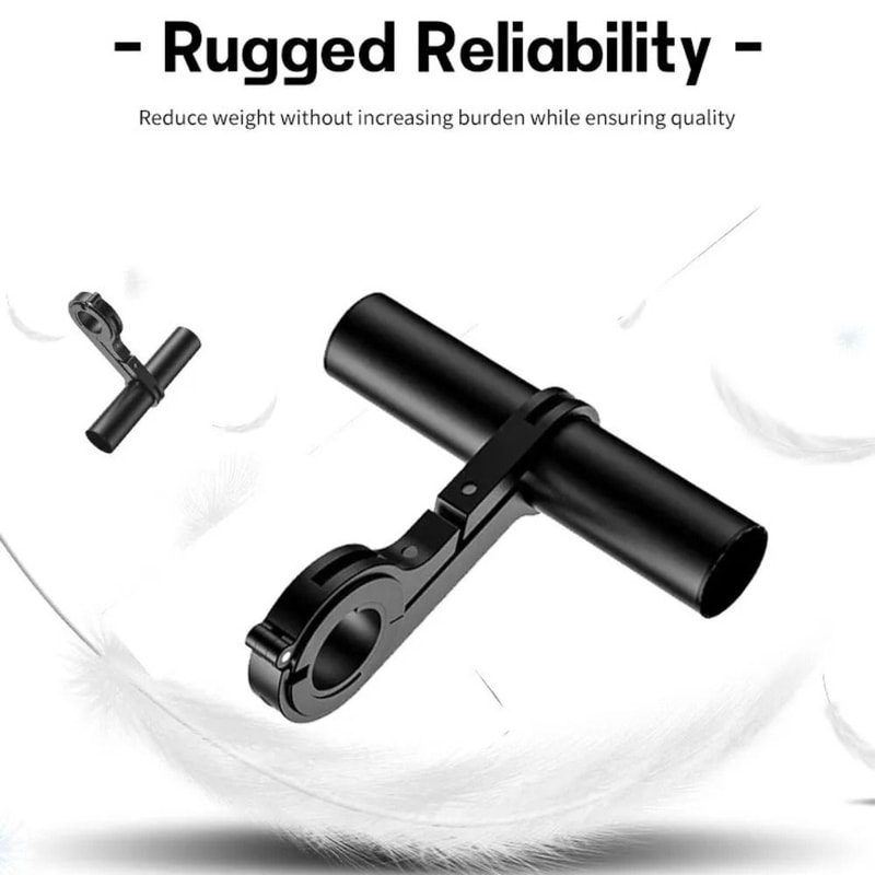 Multifunctional Black Handlebar Extension Bracket, Aluminum Alloy Bicycle Handlebar Extender for Frame