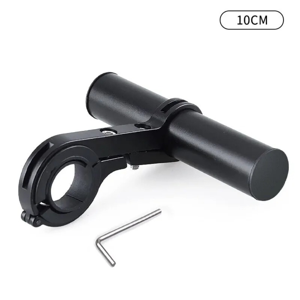 Multifunctional Black Handlebar Extension Bracket, Aluminum Alloy Bicycle Handlebar Extender for Frame