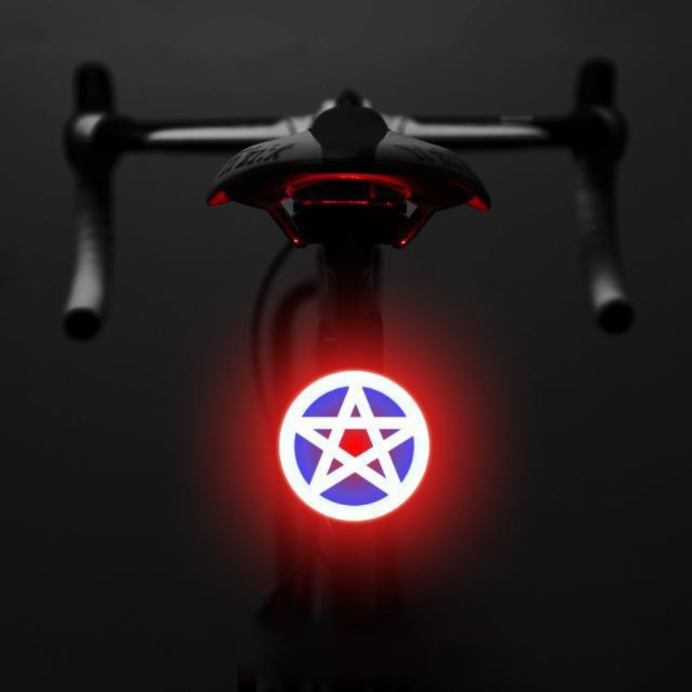 Waterproof LED Bike Light, Heart Shape Design, USB Rechargeable Multi Lighting Modes Bicycle Taillight