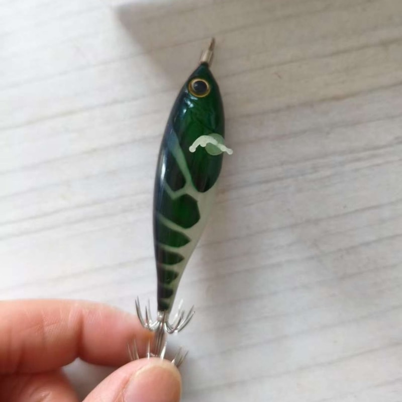 Wood Shrimp Lure Cuttlefish Squid Horizontal Hard Bait Glow Sea Fishing Bait For Night Fishing 1