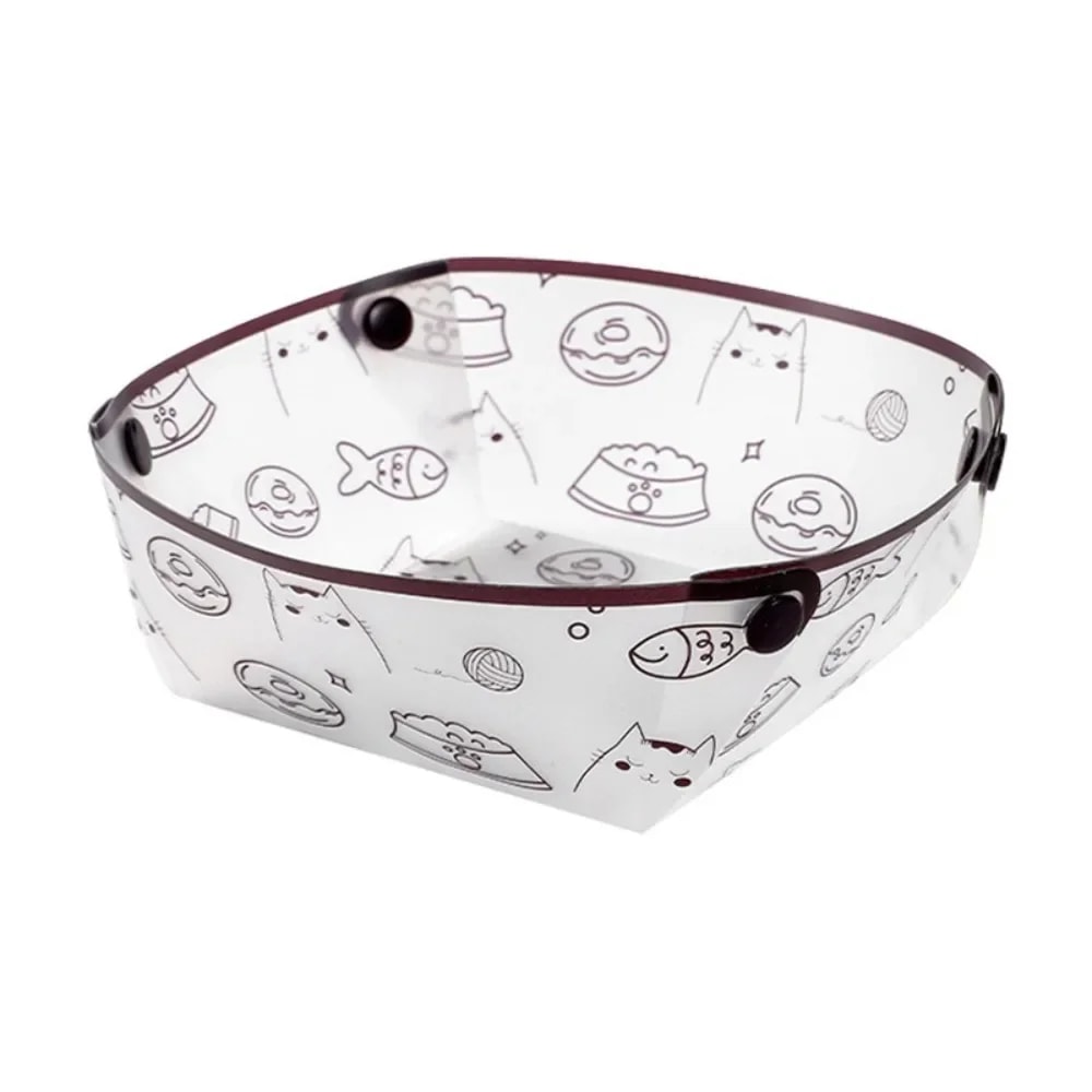 Cartoon Cat Foldable Camping Tableware, Lightweight PP Bowl Plate Cup Set, Easy to Clean Outdoor Accessories