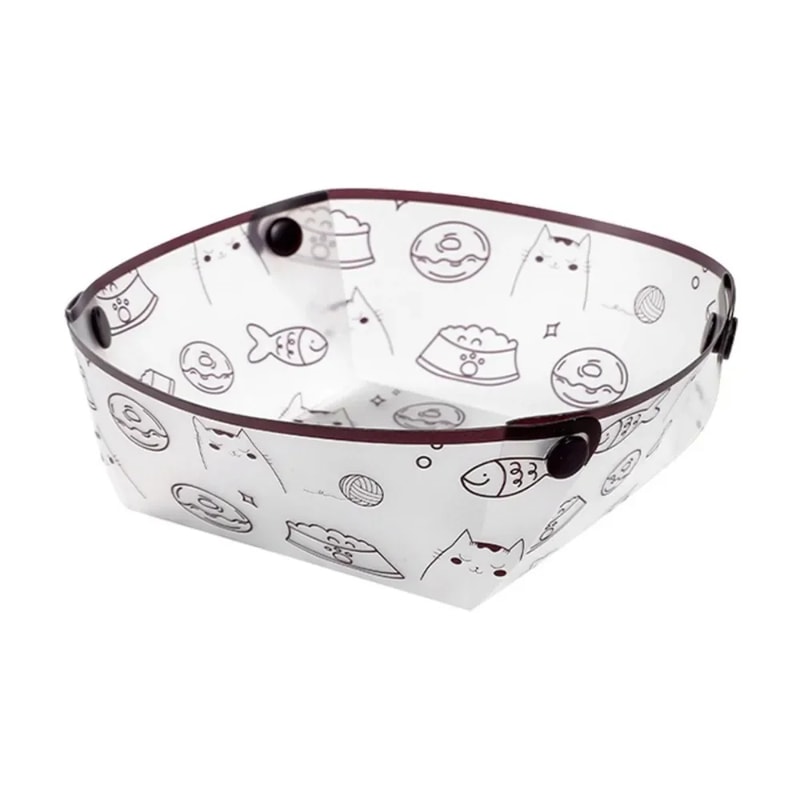 Cartoon Cat Foldable Camping Tableware, Lightweight PP Bowl Plate Cup Set, Easy to Clean Outdoor Accessories