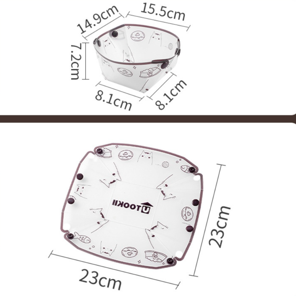 Cartoon Cat Foldable Camping Tableware, Lightweight PP Bowl Plate Cup Set, Easy to Clean Outdoor Accessories