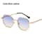 Square Sunglasses for Men/Women, UV Protection Fashion Shades, Polygon Metal Sunglasses
