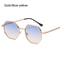 Square Sunglasses for Men/Women, UV Protection Fashion Shades, Polygon Metal Sunglasses