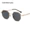 Square Sunglasses for Men/Women, UV Protection Fashion Shades, Polygon Metal Sunglasses