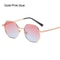Square Sunglasses for Men/Women, UV Protection Fashion Shades, Polygon Metal Sunglasses