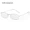 Vintage Rectangle Sunglasses, Classic Clear Lens Eyewear, Small Oval Women's Metal Sun Glasses Shades