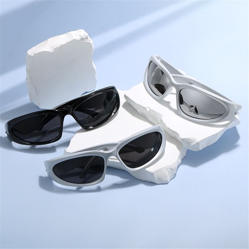 Futuristic Sun Glasses, Cycling Sunglasses with UV Protection, Sports Eyewear for Street Shooting