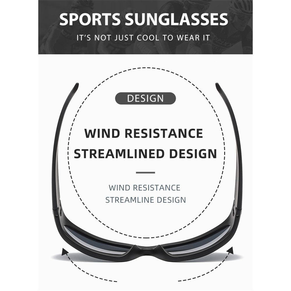 Futuristic Sun Glasses, Cycling Sunglasses with UV Protection, Sports Eyewear for Street Shooting