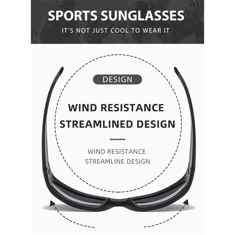 Futuristic Sun Glasses, Cycling Sunglasses with UV Protection, Sports Eyewear for Street Shooting