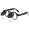 Sunglasses Punk Double Layer Driving Glasses Retro Round Frame Flip Cover 4