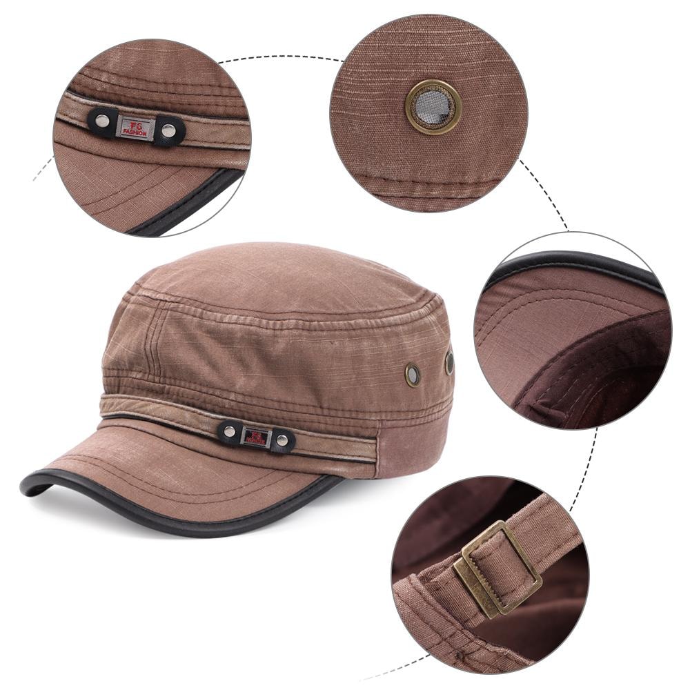 Sun Cap Hat Cadet Men Cotton Breathable Baseball Cap For Summer 0