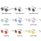 Colorful Hippie Sun Glasses, Protection Small Round Shades for Men & Women
