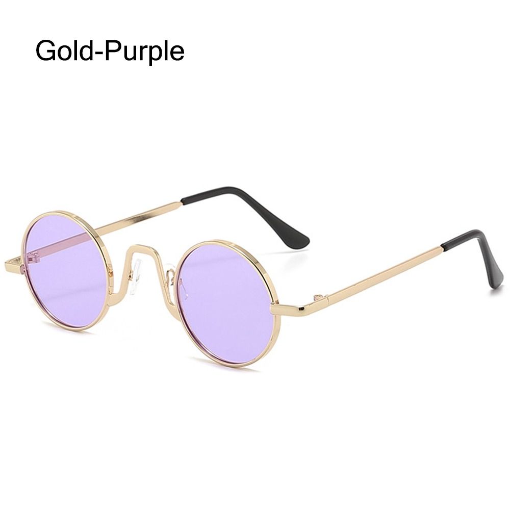 Colorful Hippie Sun Glasses, Protection Small Round Shades for Men & Women