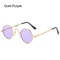 Colorful Hippie Sun Glasses, Protection Small Round Shades for Men & Women