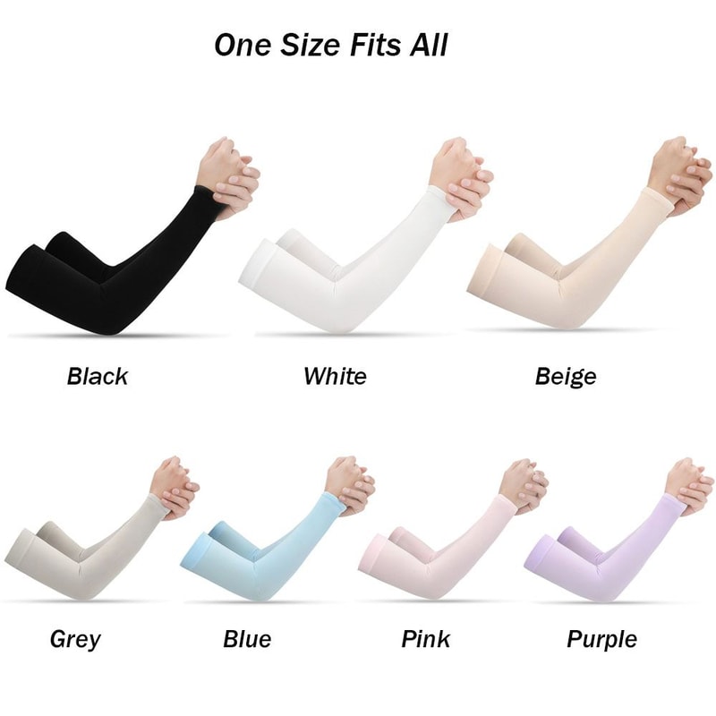Outdoor Sport Arm Sleeves, Exposed Thumb Cooling Sleeve, Sun Protection for Running, Fishing, Cycling