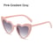 Vintage HeartShaped Sunglasses UV Protection Pink Fashion Cycling Goggles Irregular Street Shades 9