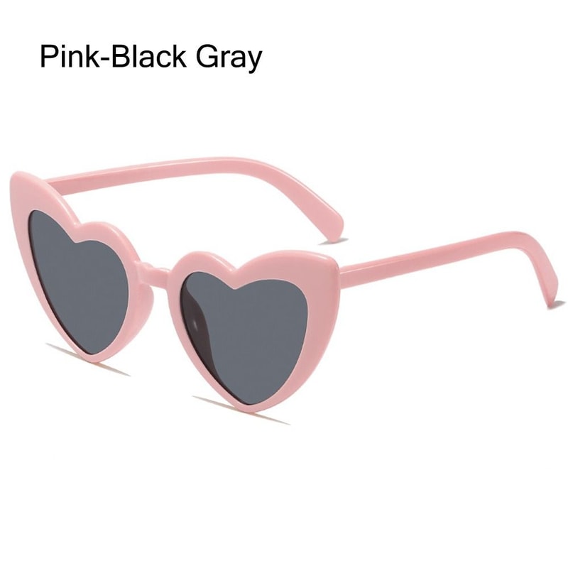 Vintage HeartShaped Sunglasses UV Protection Pink Fashion Cycling Goggles Irregular Street Shades 12