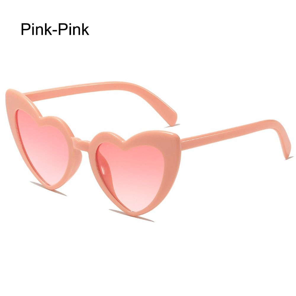 Vintage HeartShaped Sunglasses UV Protection Pink Fashion Cycling Goggles Irregular Street Shades 14