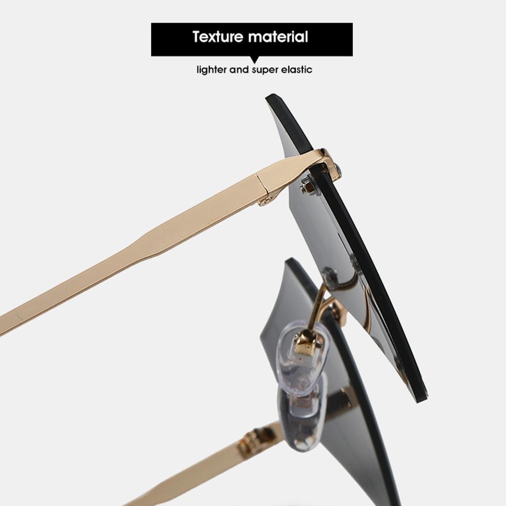 Rimless Sun Glasses for Women, Diamond Shaped Eyewear, Halloween Glasses, Triangle Prom Sunglasses, Cycling Shades