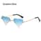 Rimless Sun Glasses for Women, Diamond Shaped Eyewear, Halloween Glasses, Triangle Prom Sunglasses, Cycling Shades