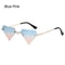 Rimless Sun Glasses for Women, Diamond Shaped Eyewear, Halloween Glasses, Triangle Prom Sunglasses, Cycling Shades