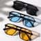Retro Travel Cycling Sunglasses, New Punk Square Frame, Anti-UV Black Shades Glasses