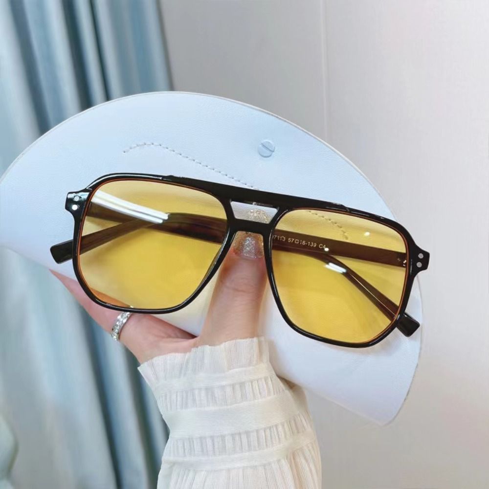 Retro Travel Cycling Sunglasses, New Punk Square Frame, Anti-UV Black Shades Glasses
