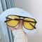 Retro Travel Cycling Sunglasses, New Punk Square Frame, Anti-UV Black Shades Glasses