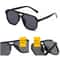 Retro Travel Cycling Sunglasses, New Punk Square Frame, Anti-UV Black Shades Glasses