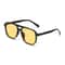 Retro Travel Cycling Sunglasses, New Punk Square Frame, Anti-UV Black Shades Glasses