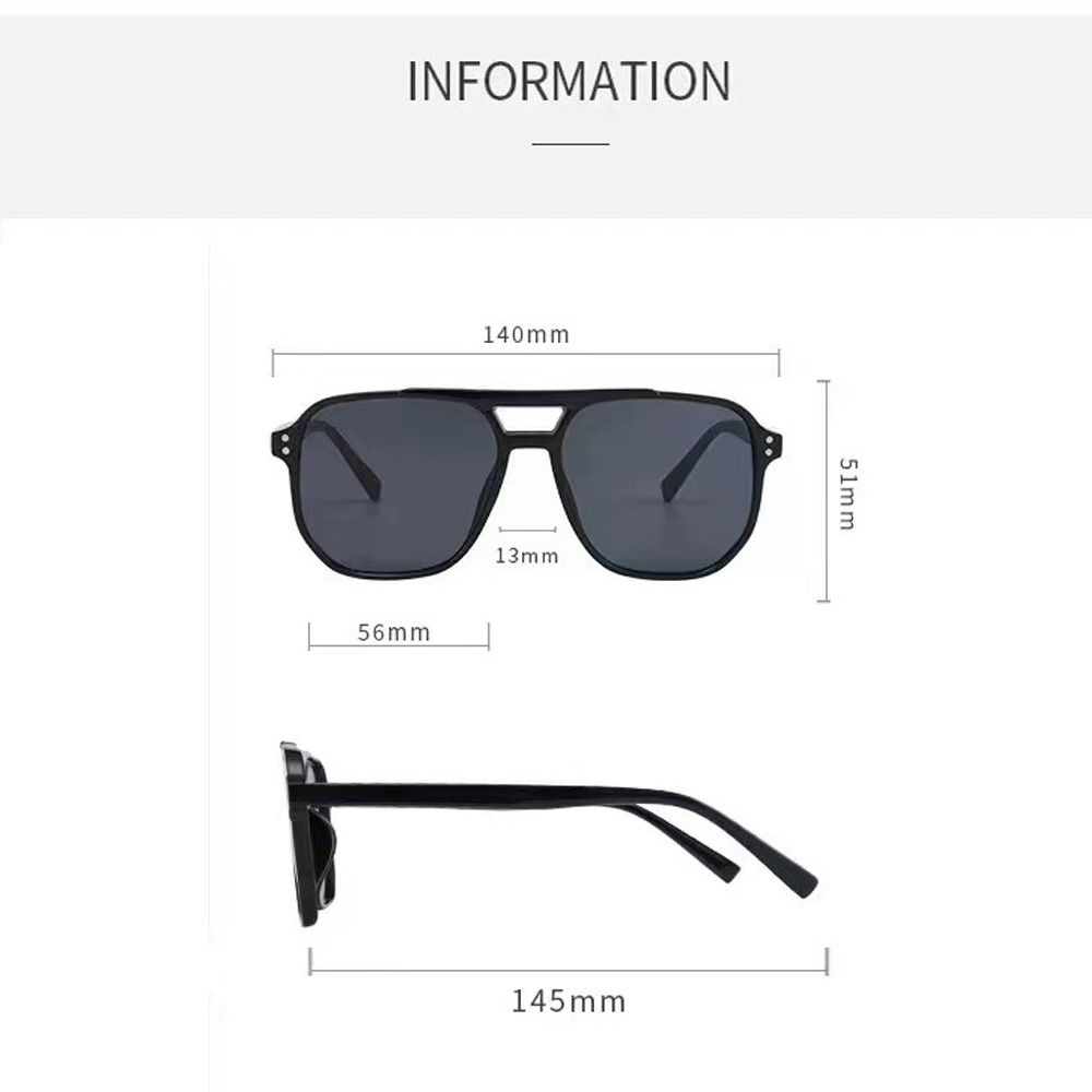 Retro Travel Cycling Sunglasses, New Punk Square Frame, Anti-UV Black Shades Glasses