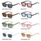 Square Sunglasses with Rivets Decoration, Retro Gradient Men Sun Glasses, Outdoor Protection