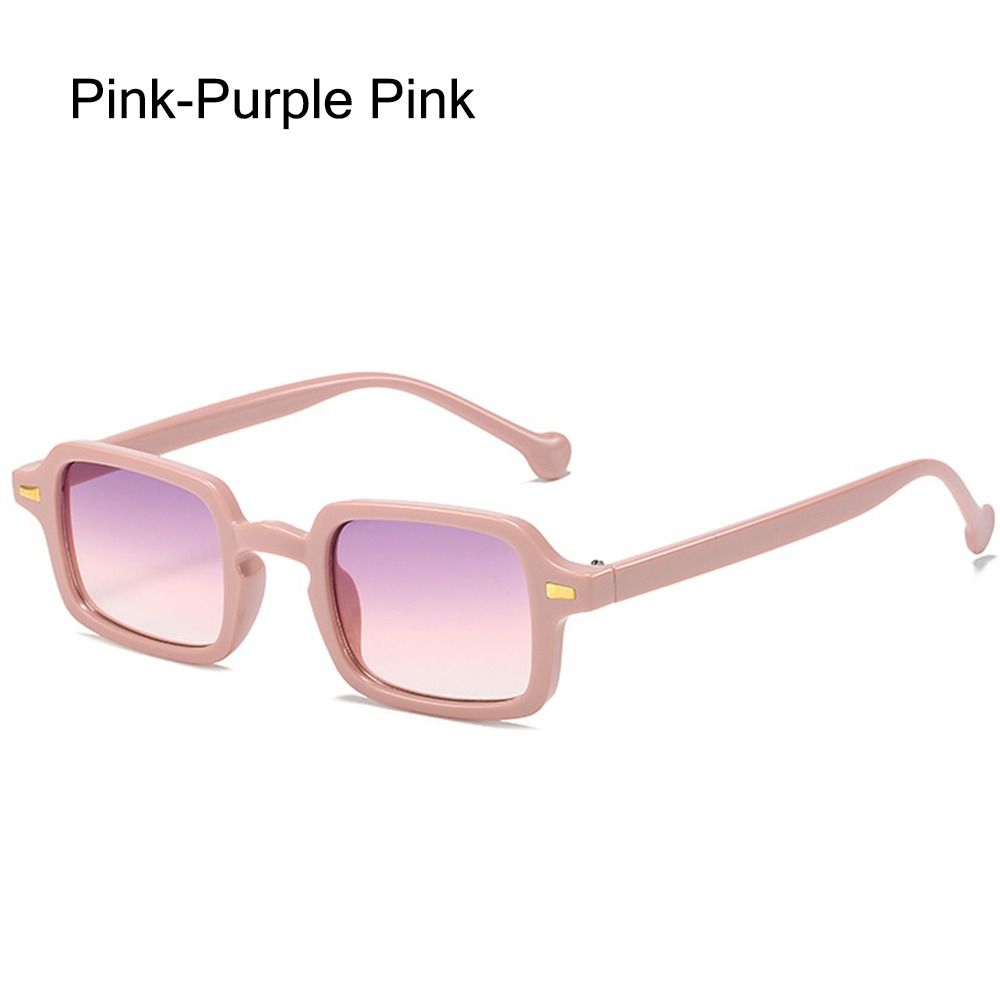 Square Sunglasses with Rivets Decoration, Retro Gradient Men Sun Glasses, Outdoor Protection