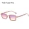 Square Sunglasses with Rivets Decoration, Retro Gradient Men Sun Glasses, Outdoor Protection