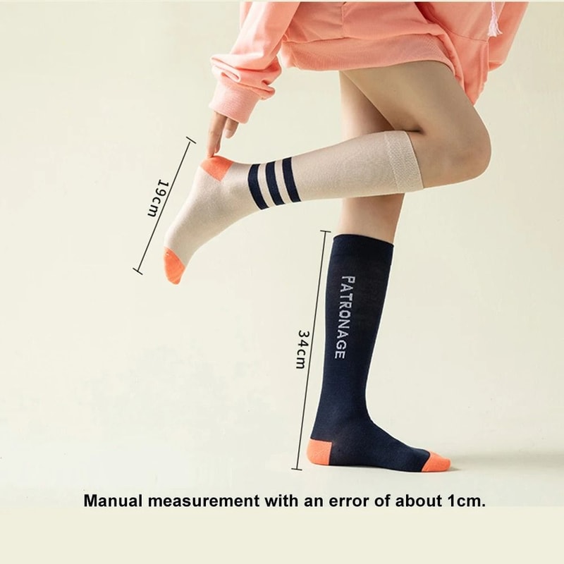 Breathable Women Professional Sports Socks, High Quality Compression Calf Socks, Anti-Slip Colorful Design