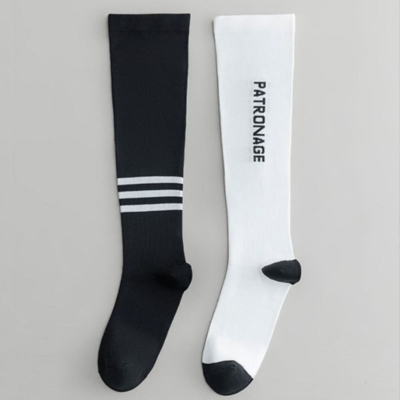 Breathable Women Professional Sports Socks, High Quality Compression Calf Socks, Anti-Slip Colorful Design