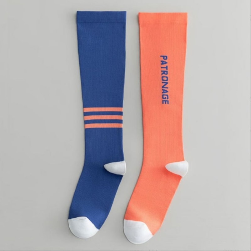 Breathable Women Professional Sports Socks, High Quality Compression Calf Socks, Anti-Slip Colorful Design