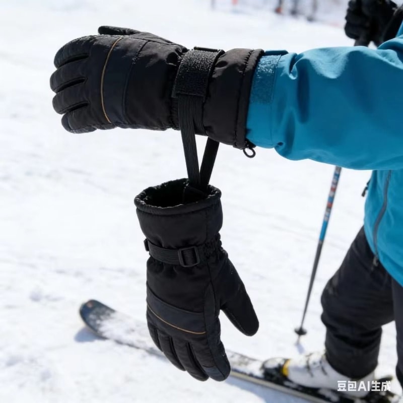 Elastic Ski Glove Wrist Strap, Lightweight Glove Holder, Anti-slip Wrist Leash for Outdoor Sports