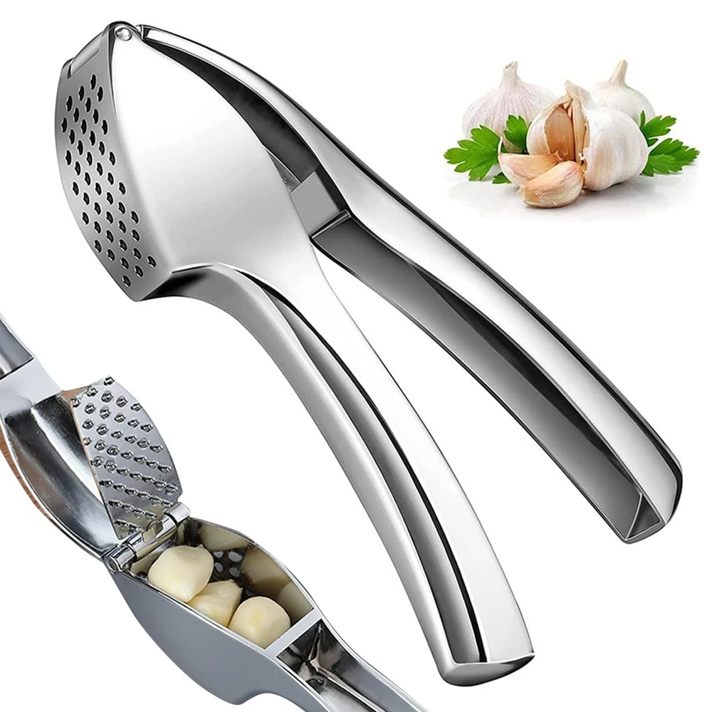 Mincer Garlic Crusher, Garlic Press Stainless Steel, Detachable Easy to Squeeze and Clean, Fine Garlic Tools