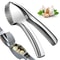 Mincer Garlic Crusher, Garlic Press Stainless Steel, Detachable Easy to Squeeze and Clean, Fine Garlic Tools