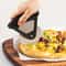 Creative Circular Arc Handle Pizza Cutter, Stainless Steel Pizza Cake Cutter, Kitchen Baking Tool